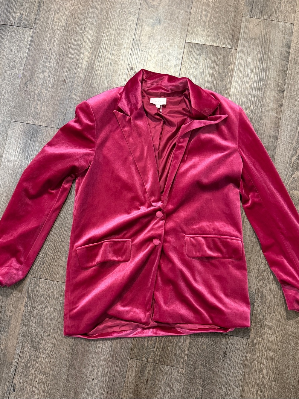 Entro Velvet Blazer Jacket - hot pink!